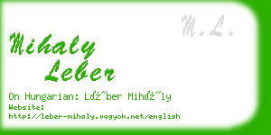 mihaly leber business card